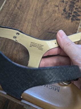 Black and Tan Strappy Sandals